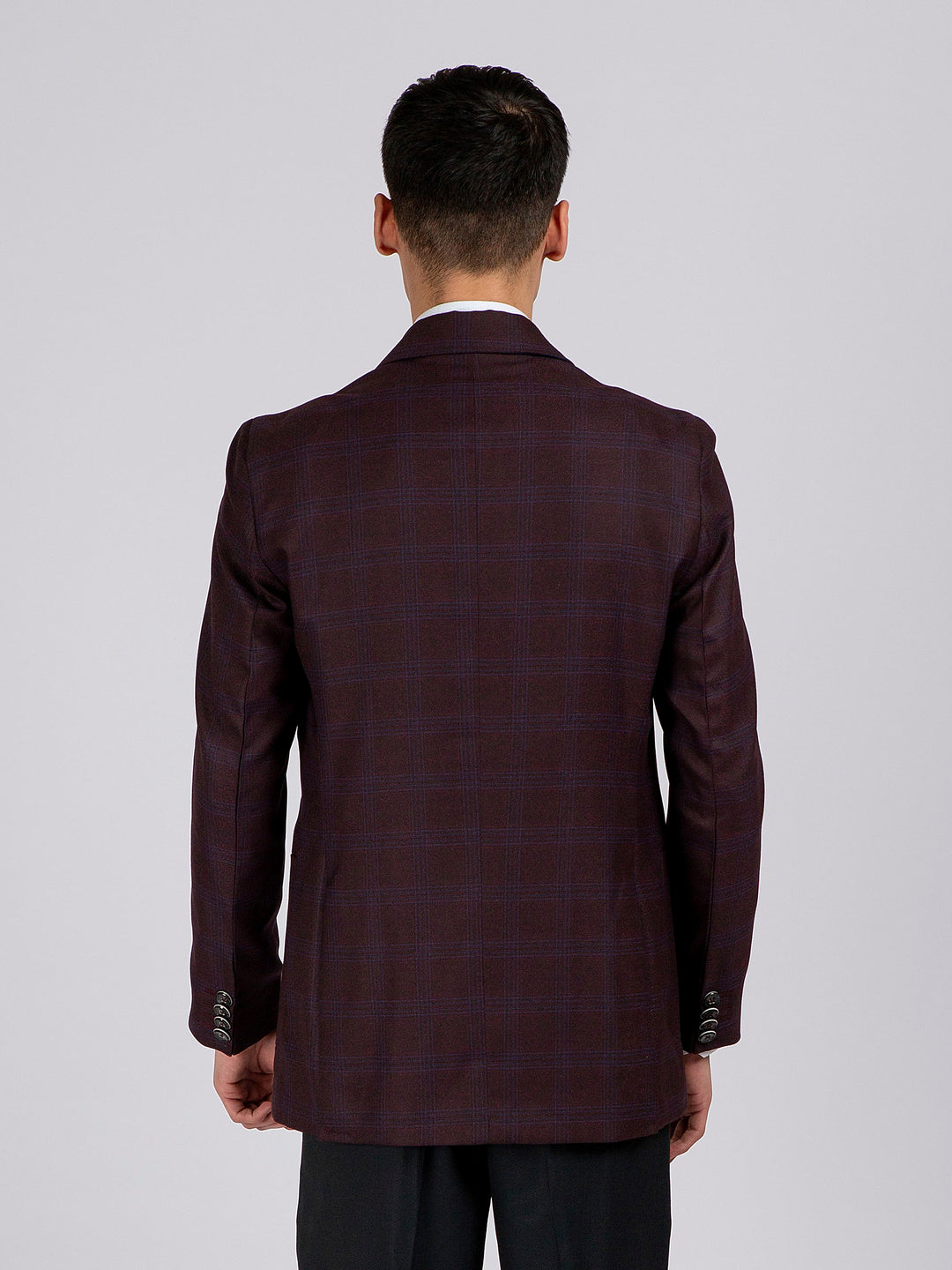Purple Checkered Blazer Brumano Pakistan