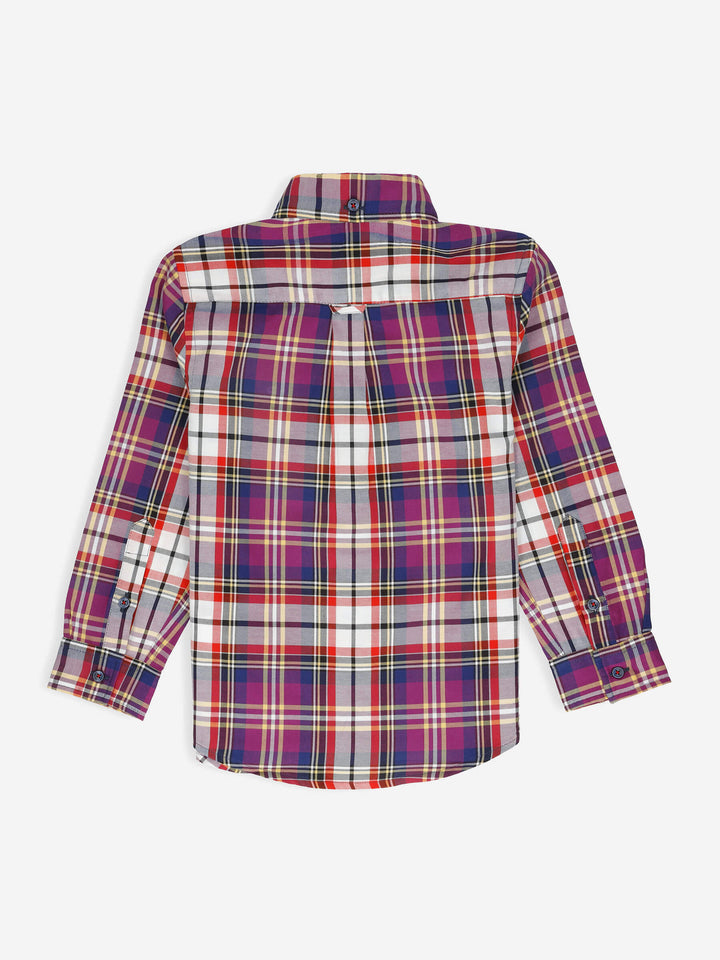 Purple Multi Color Checkered Casual Shirt Brumano Pakistan