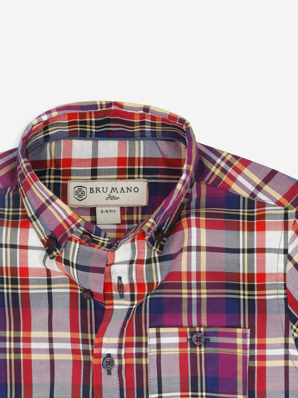 Purple Multi Color Checkered Casual Shirt