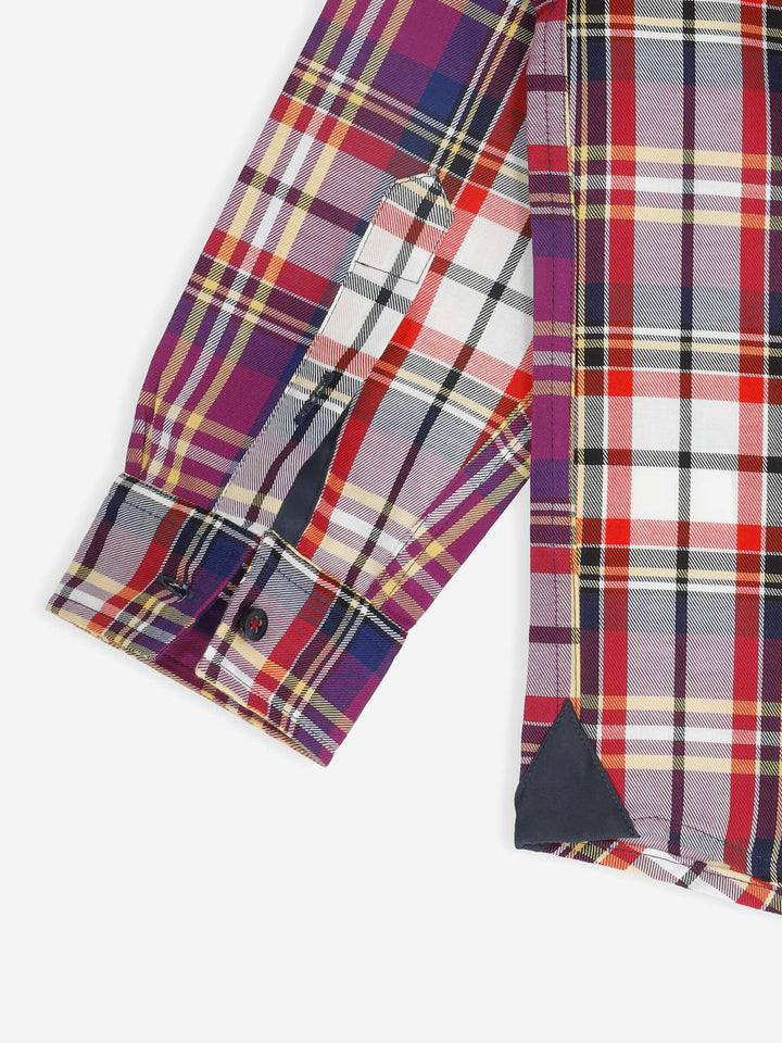 Purple Multi Color Checkered Casual Shirt Brumano Pakistan