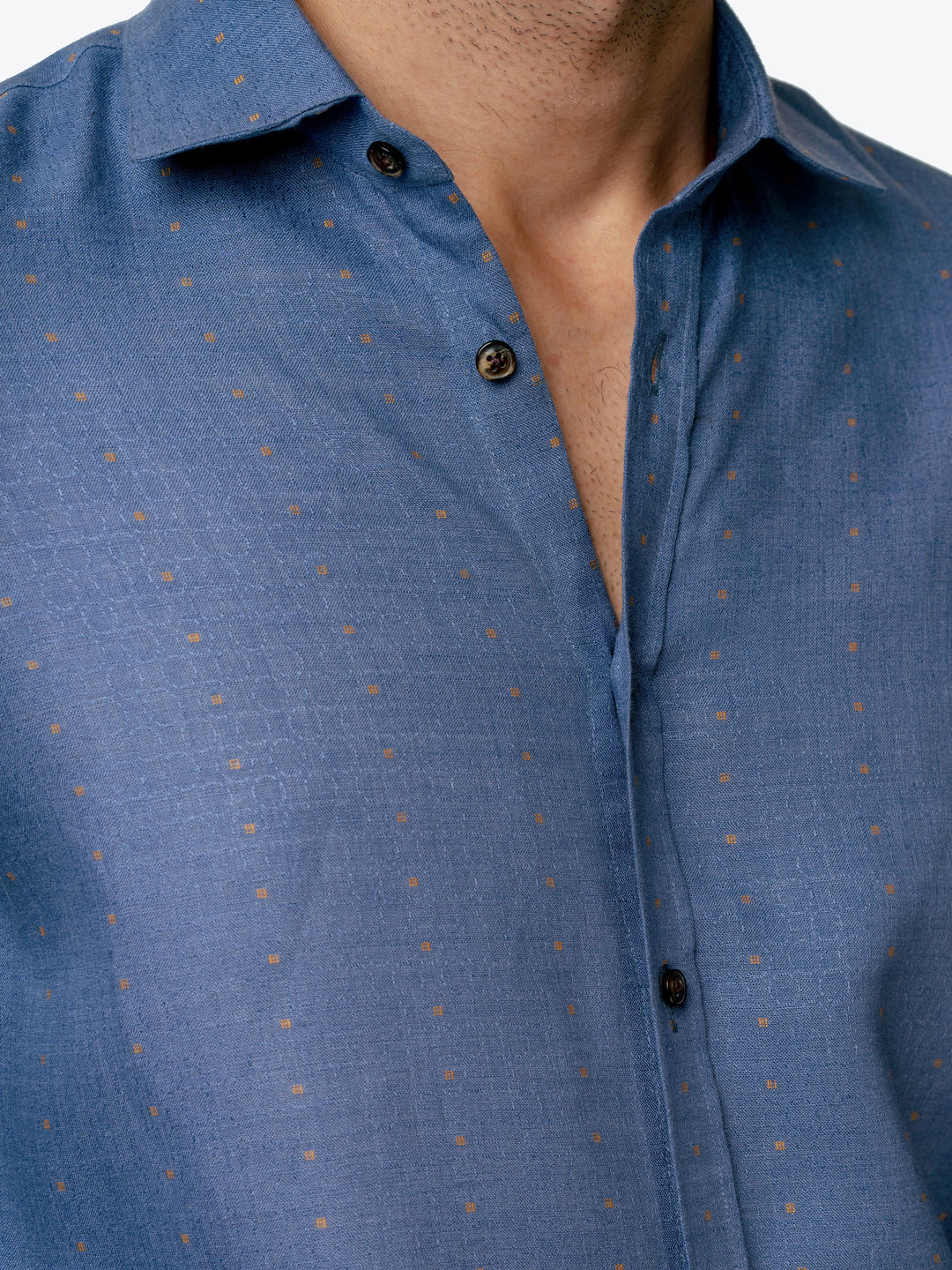 Purple & Orange Dobby Linen Shirt Brumano Pakistan