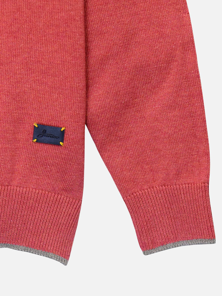 Red Casual V-Neck Sweater Brumano Pakistan