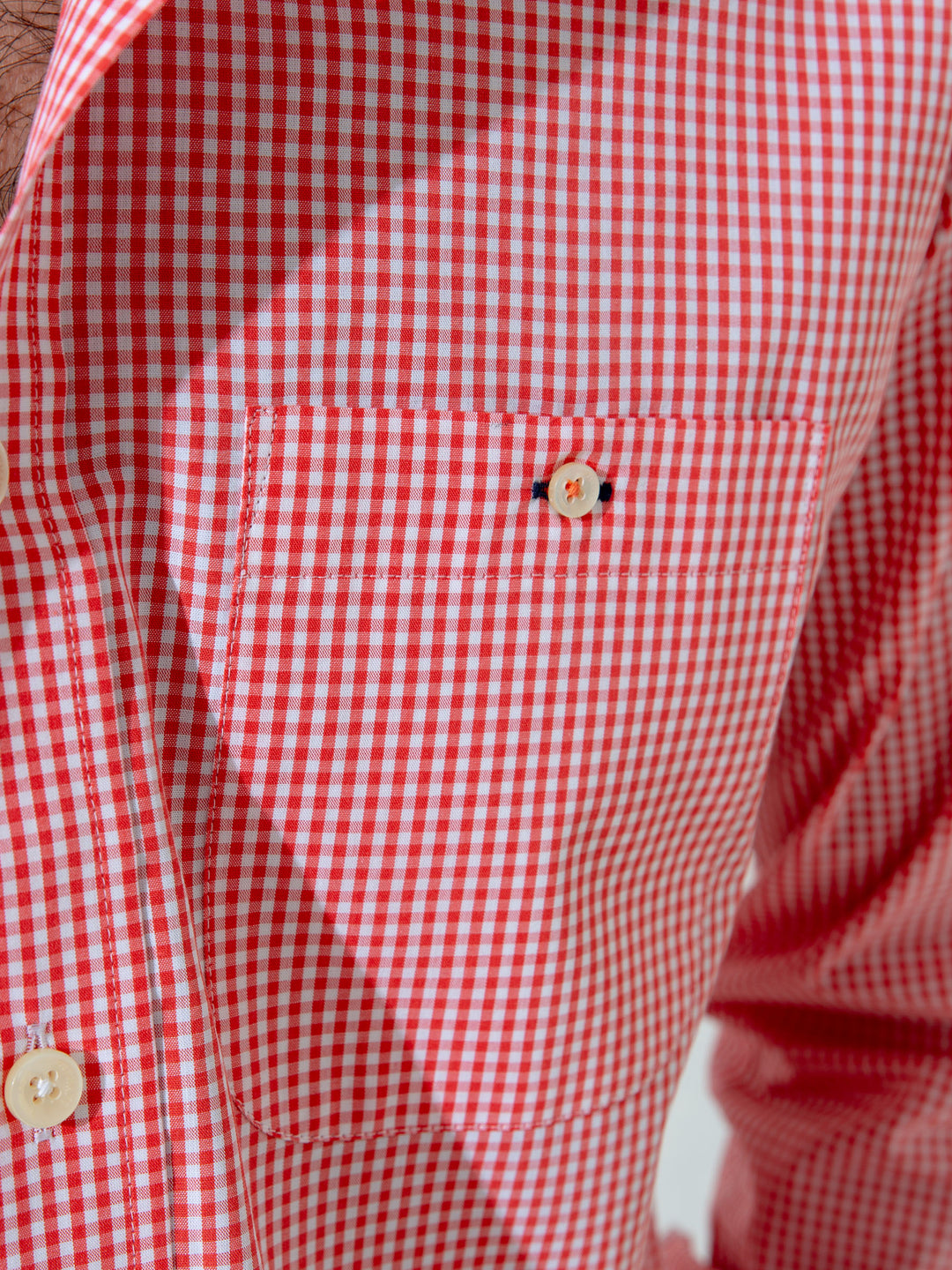 Red Micro Gingham Shirt With Detailing Brumano Pakistan