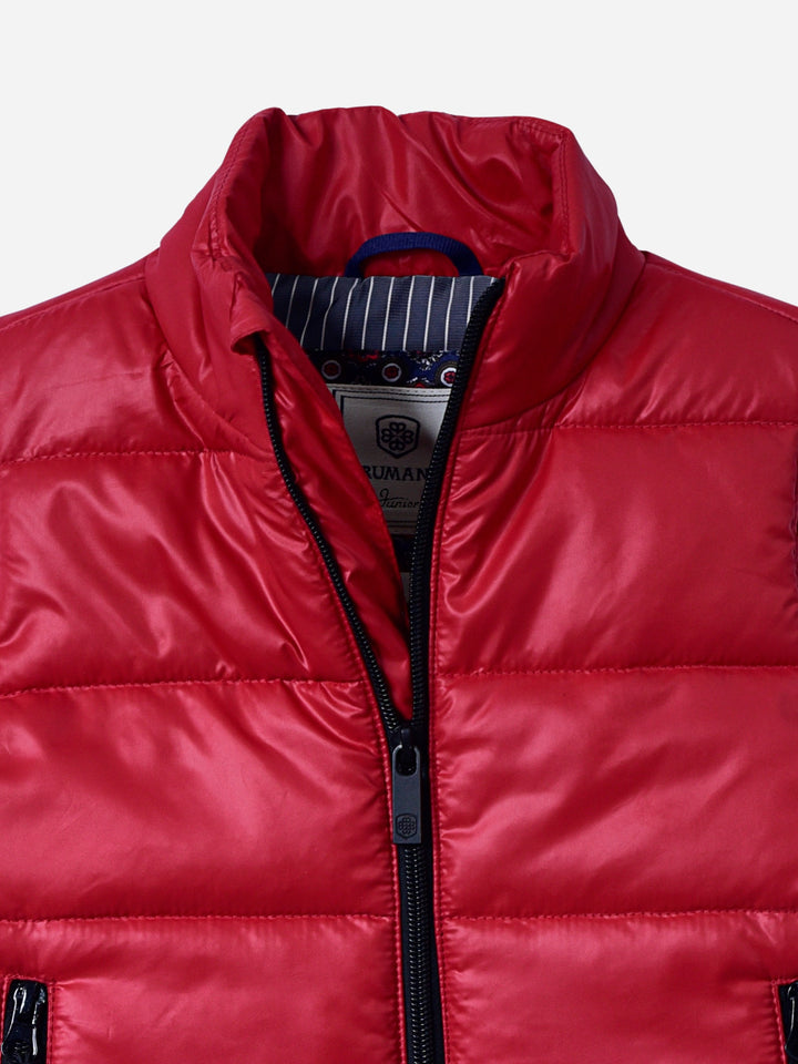 Red Sleeveless Casual Puffer Jacket Brumano Pakistan
