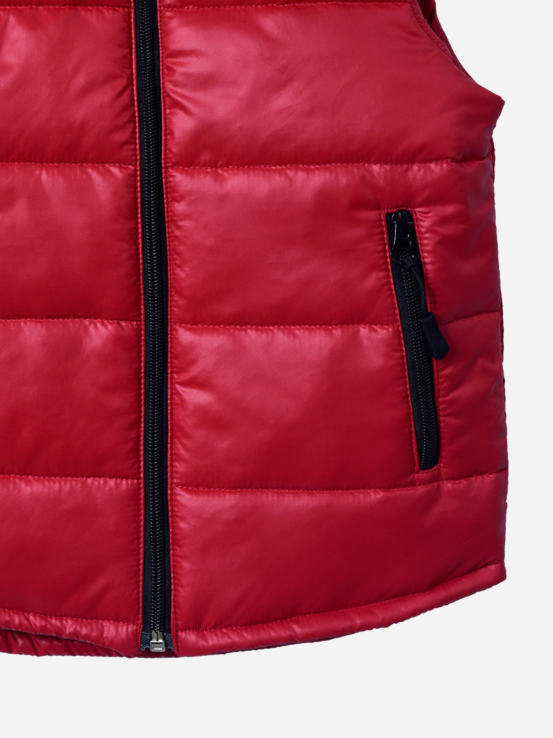 Red Sleeveless Casual Puffer Jacket Brumano Pakistan