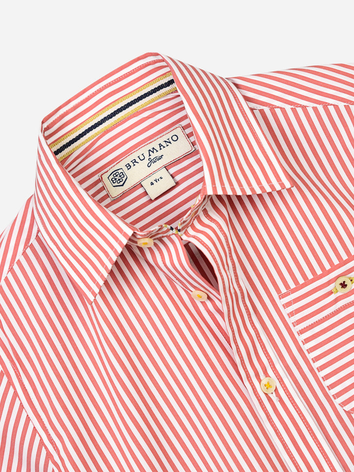 Red Striped Short Sleeve Casual Shirt Brumano Pakistan