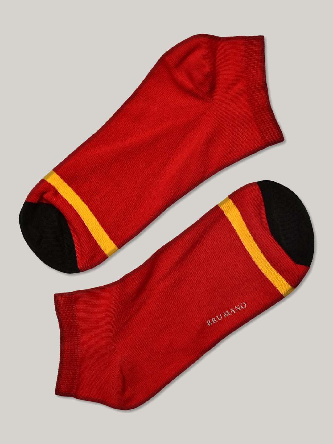 Red & Yellow Cotton Ankle Socks Brumano Pakistan