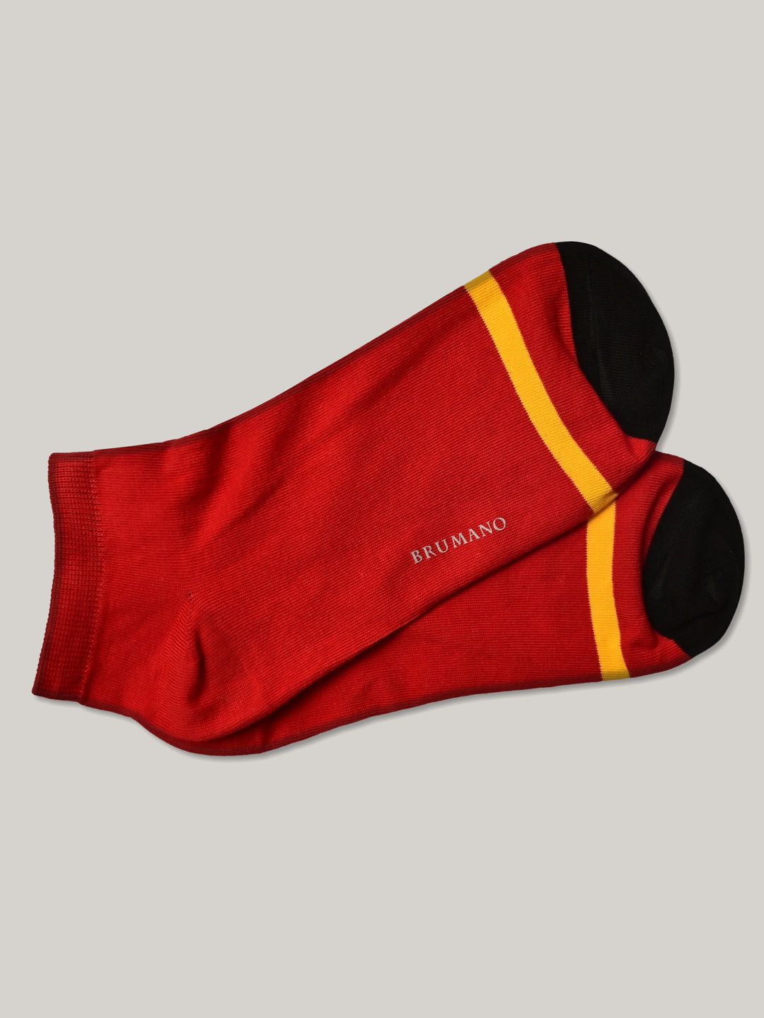 Red & Yellow Cotton Ankle Socks Brumano Pakistan