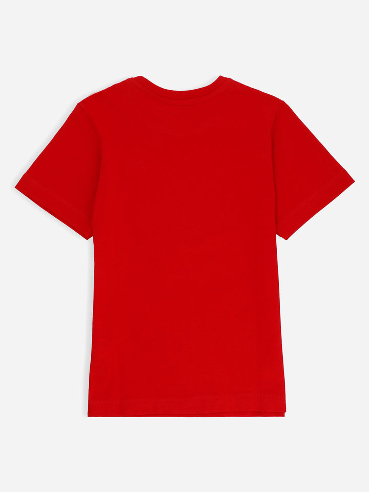 Red Basic Crew Neck Casual T-Shirt Brumano Pakistan