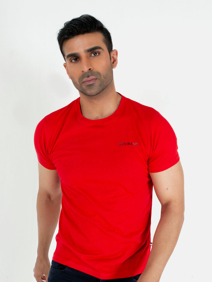 Red Basic Crew Neck T-Shirt Brumano Pakistan