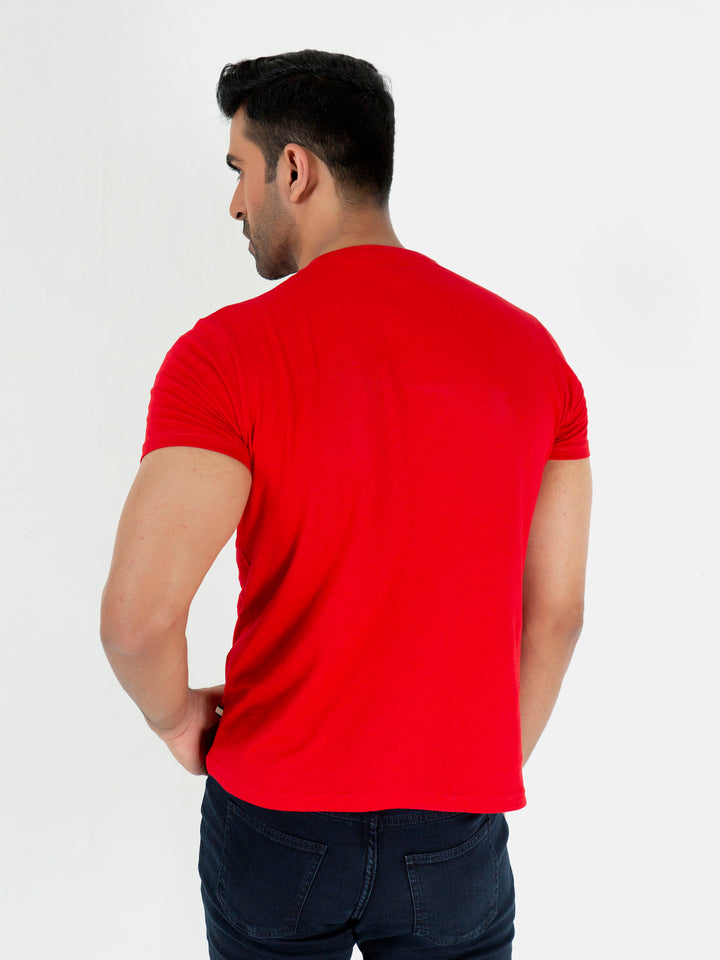 Red Basic Crew Neck T-Shirt Brumano Pakistan