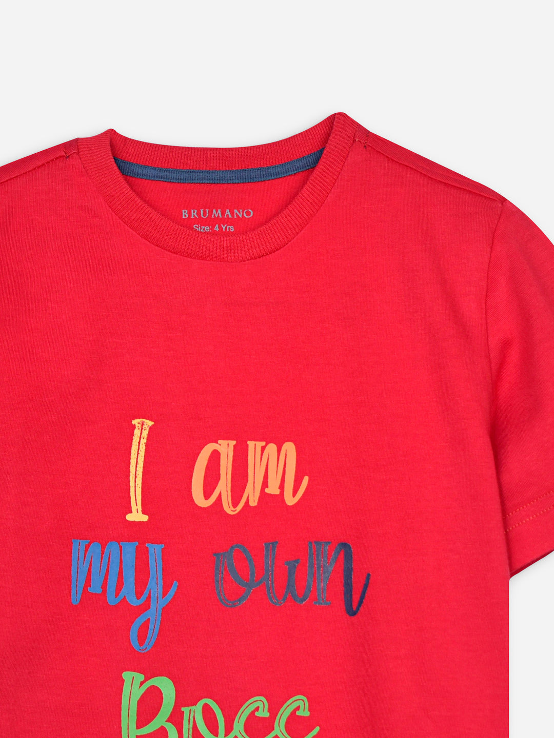 Red Graphic Printed Casual T-shirt Brumano Pakistan