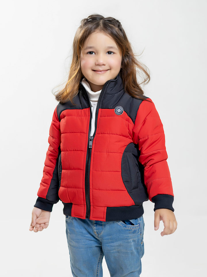 Red & Black Puffer Casual Jacket Brumano Pakistan 