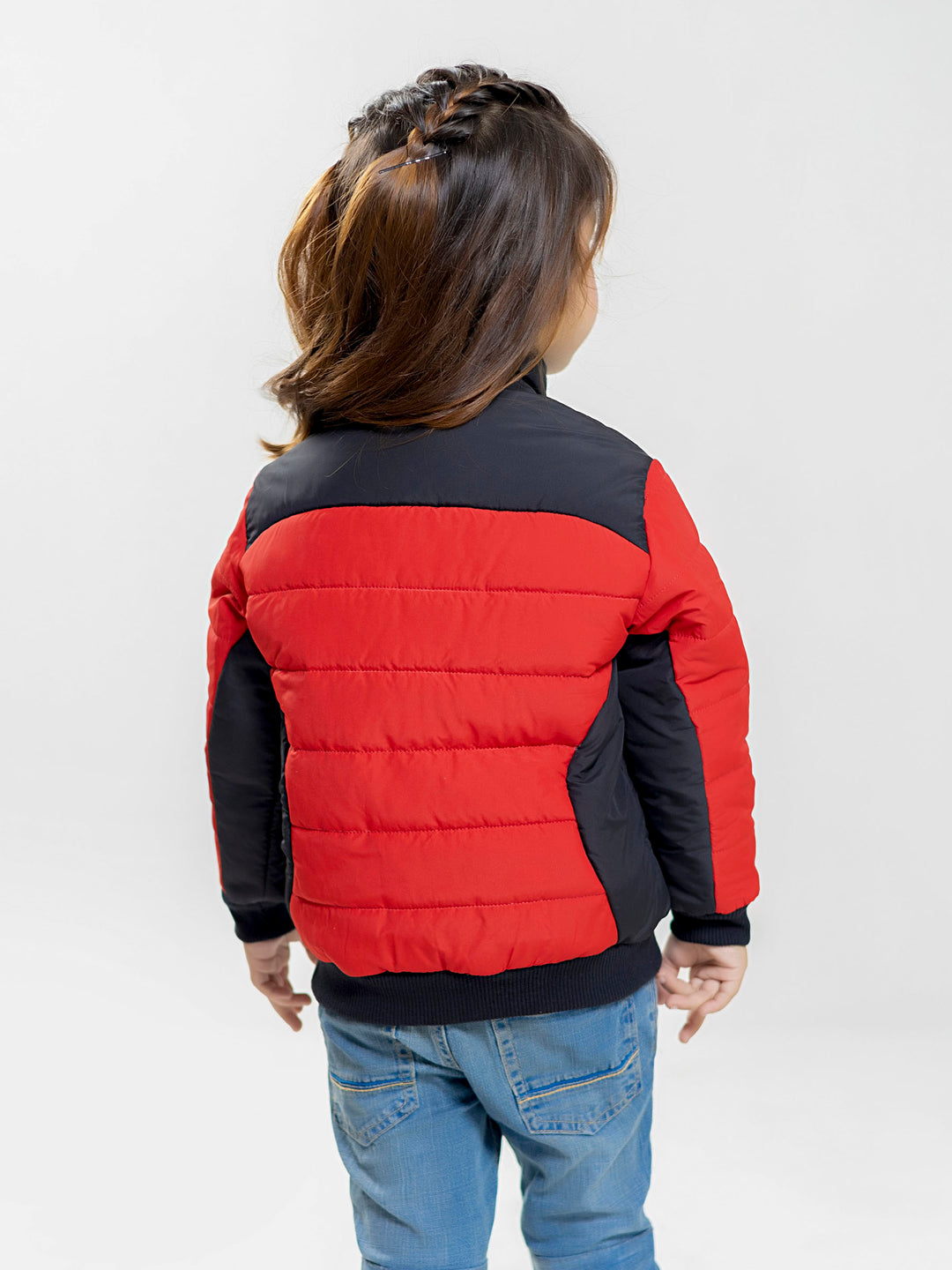 Red & Black Puffer Casual Jacket Brumano Pakistan 