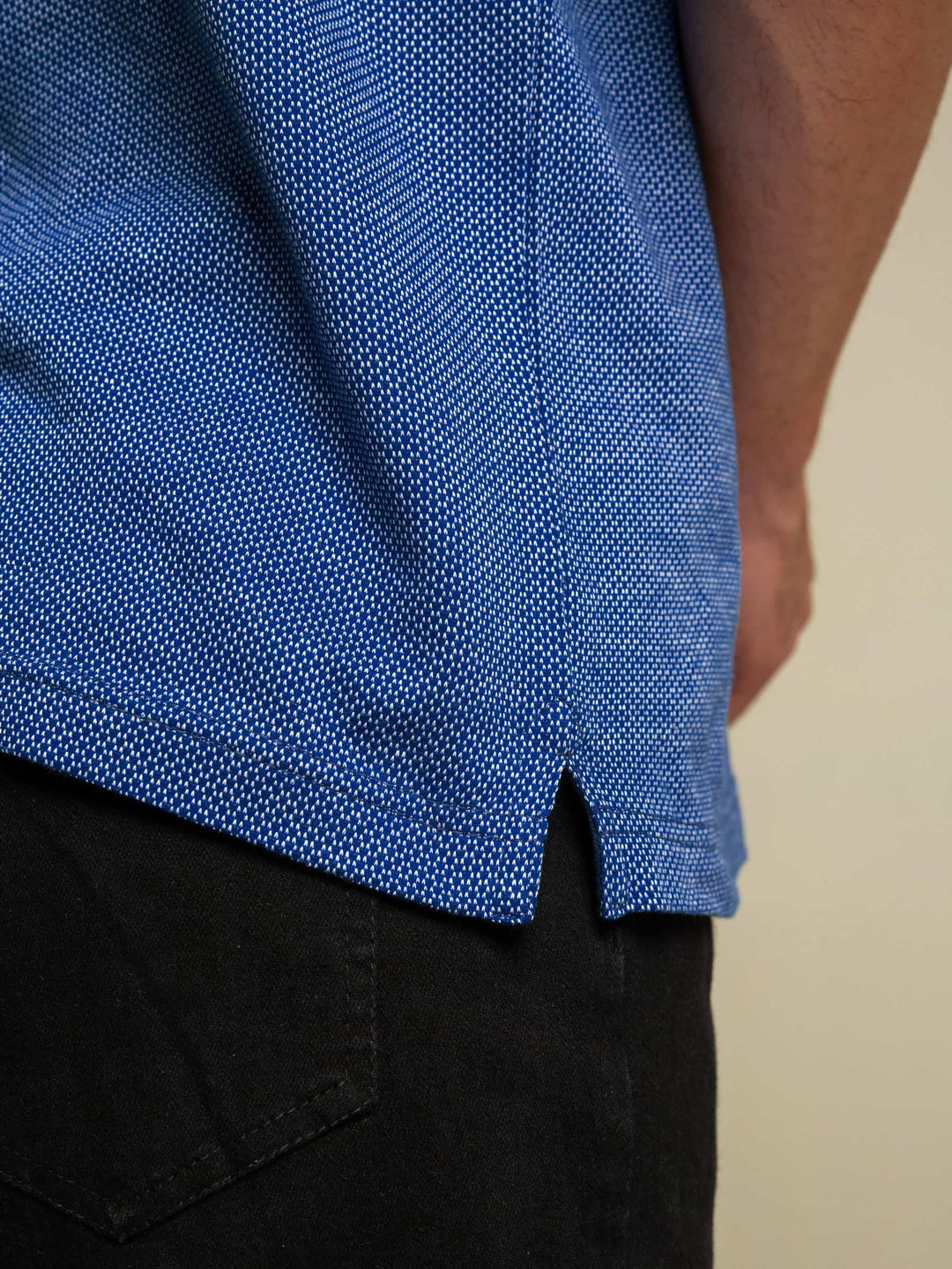 Royal Blue Jacquard Polo Shirt Brumano Pakistan
