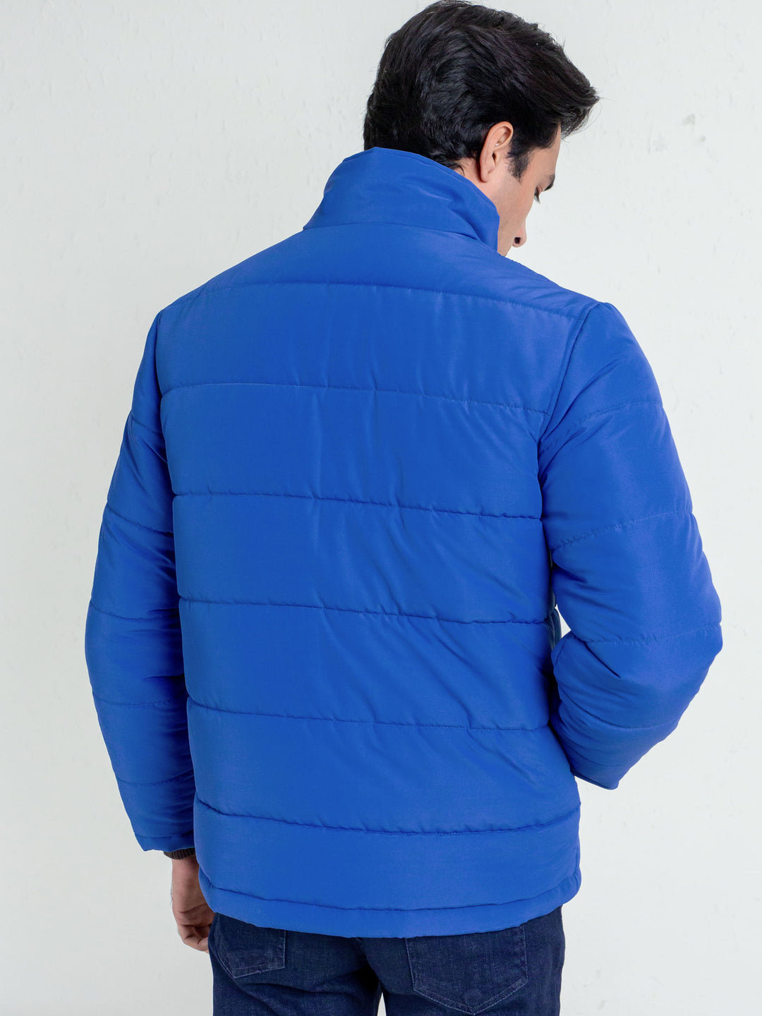 Royal Blue Quilted Puffer Jacket Brumano Pakistan
