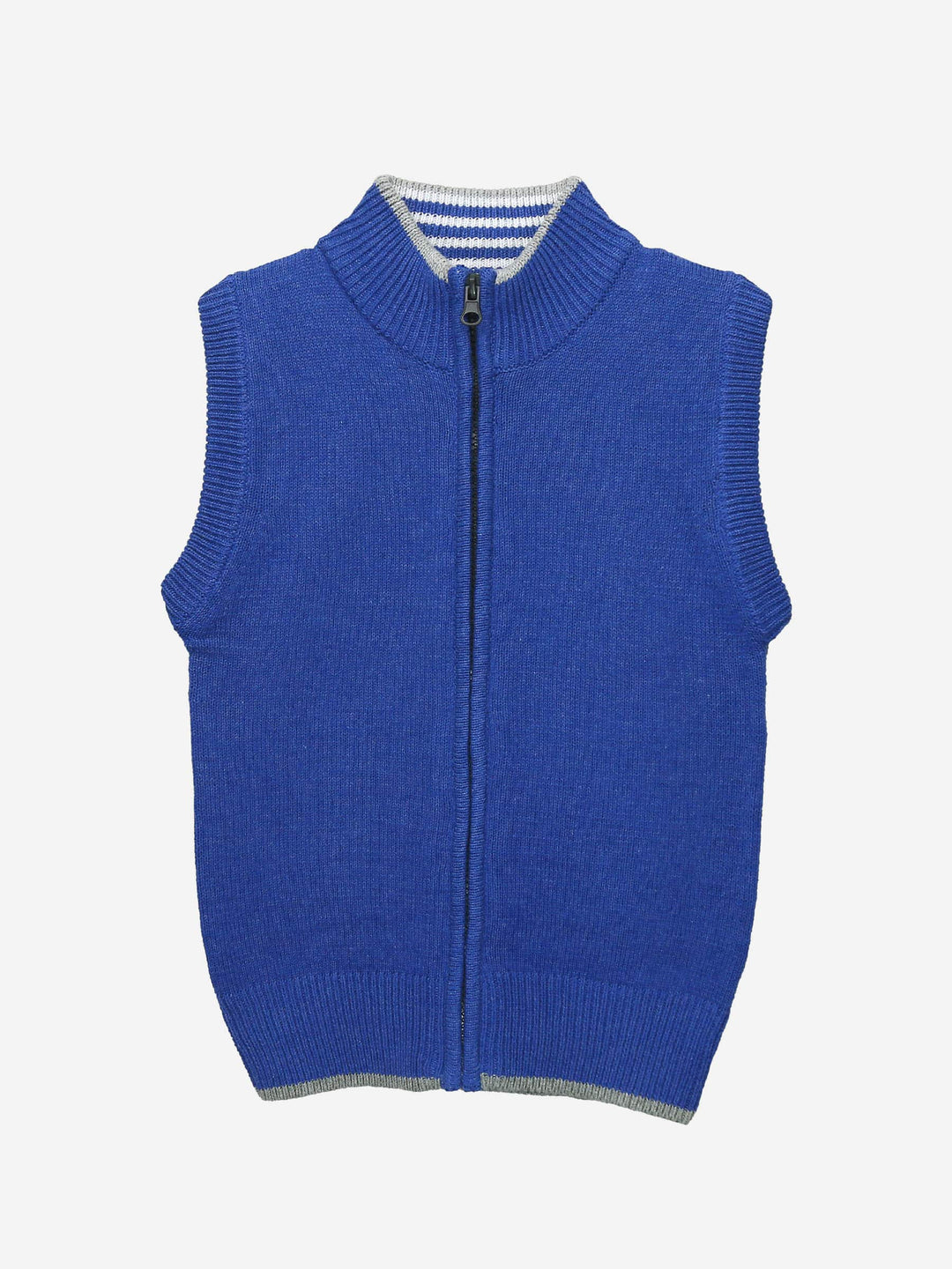 Royal Blue Sleeveless Casual Zipper Brumano Pakistan