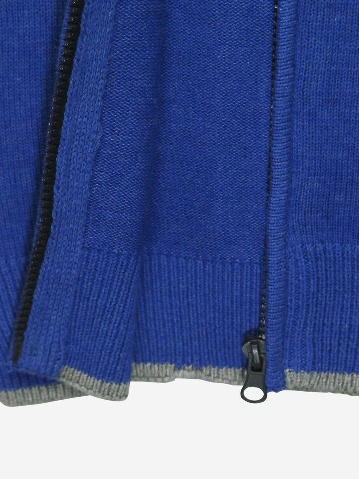 Royal Blue Sleeveless Casual Zipper Brumano Pakistan