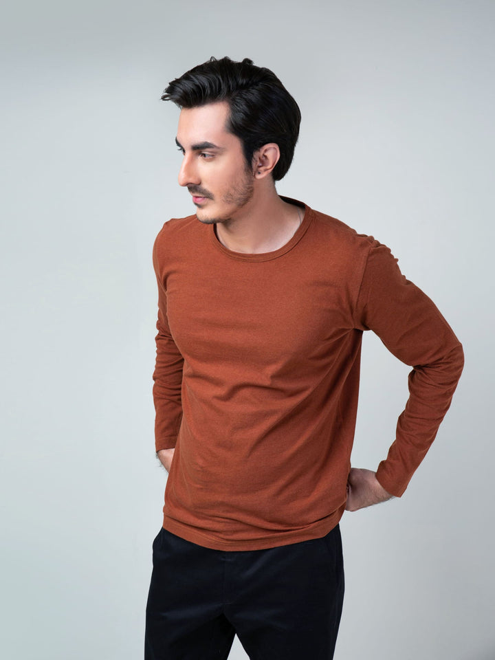 Rusty Orange Long Sleeve T-Shirt Brumano Pakistan
