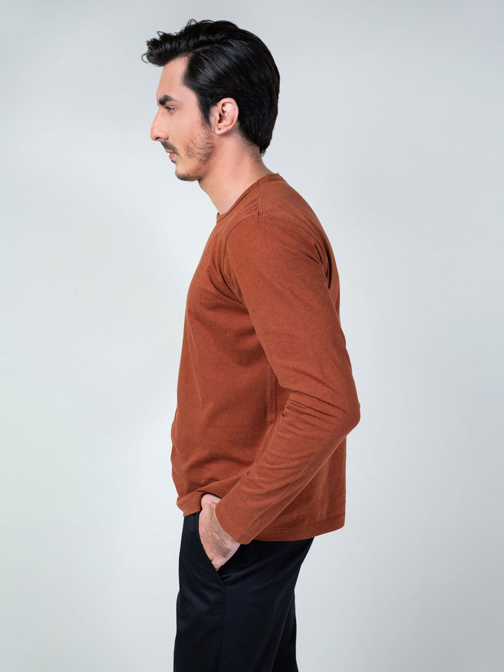 Rusty Orange Long Sleeve T-Shirt Brumano Pakistan
