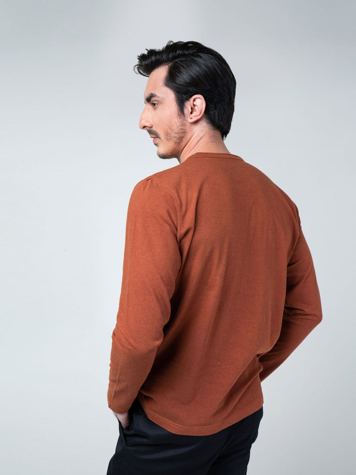 Rusty Orange Long Sleeve T-Shirt Brumano Pakistan