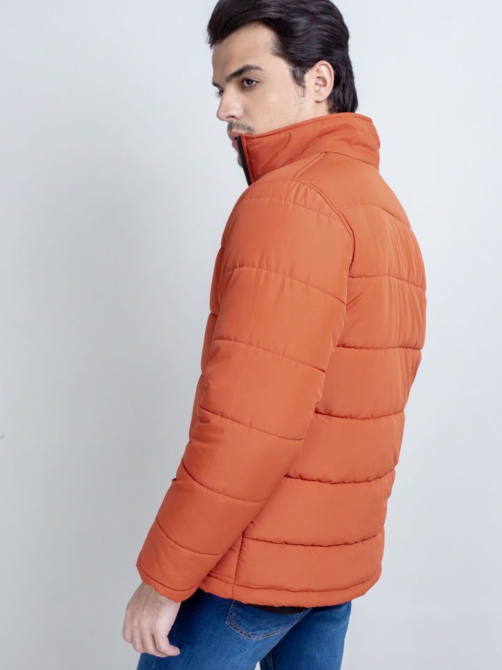 Rusty Orange Quilted Puffer Jacket Brumano Pakistan
