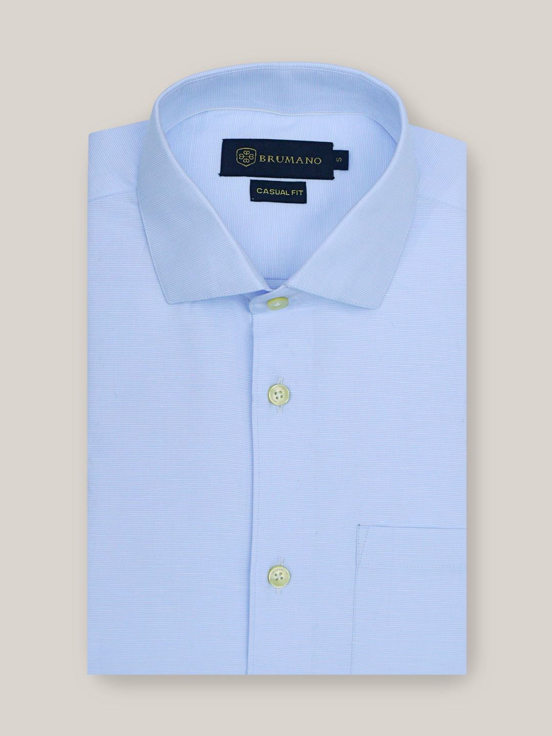 Sky Blue Slub Structured Formal Shirt Brumano Pakistan