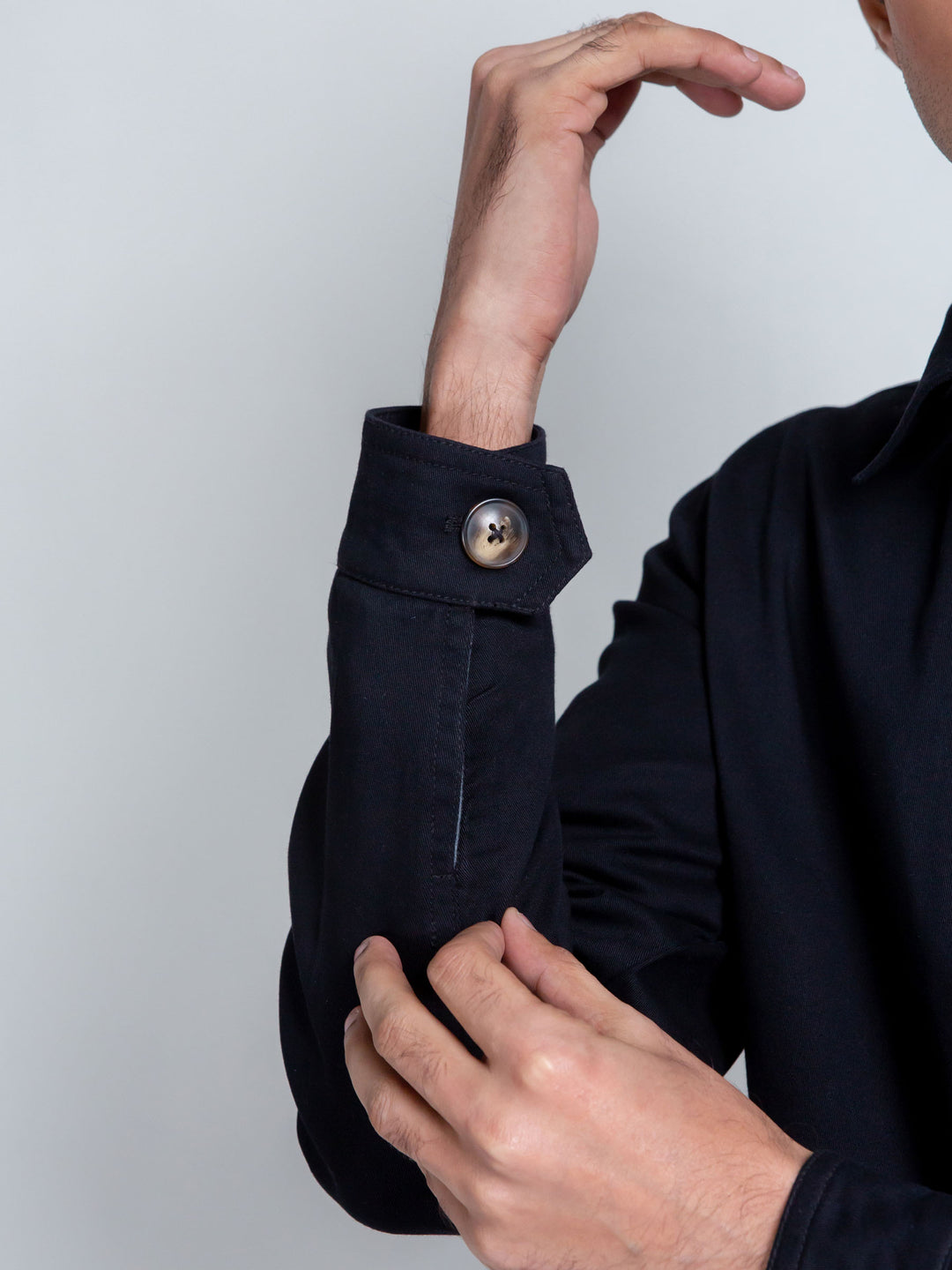Slim-Fit Black Casual Collar Jacket Brumano Pakistan