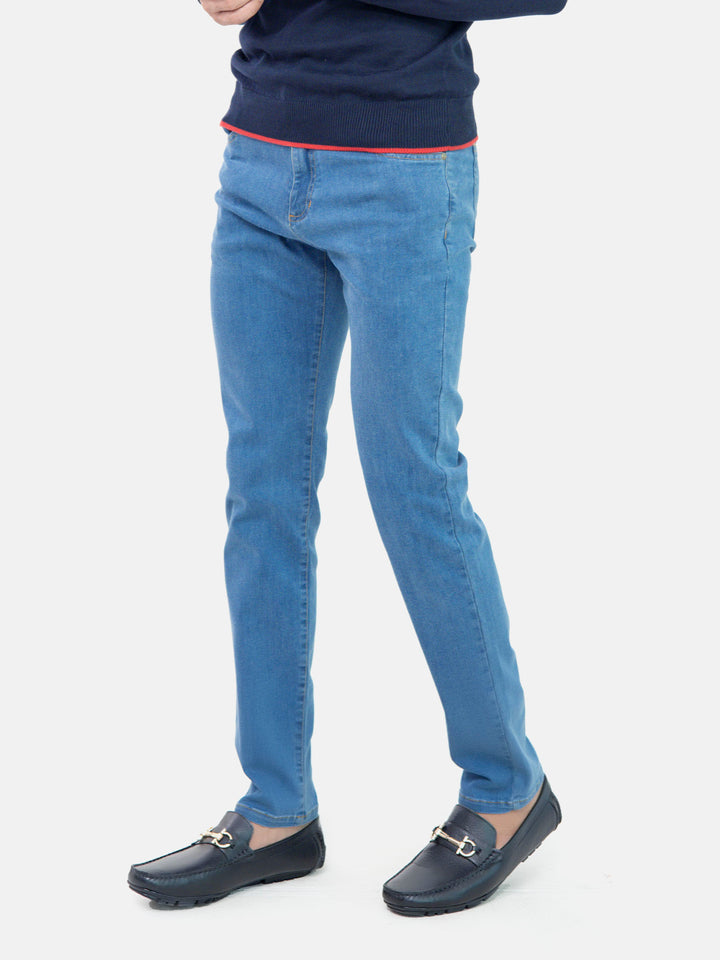 Slim Fit Medium Blue Jeans Brumano Pakistan