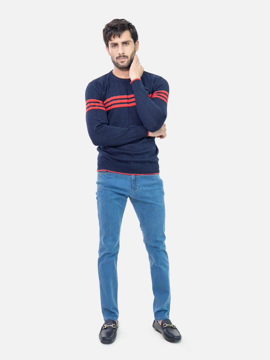 Slim Fit Medium Blue Jeans Brumano Pakistan