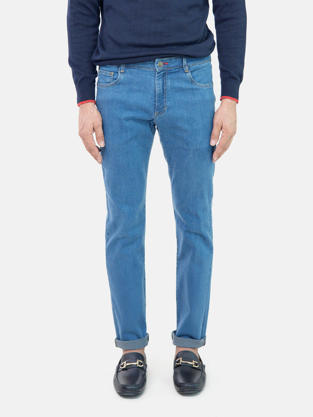 Slim Fit Medium Blue Jeans Brumano Pakistan