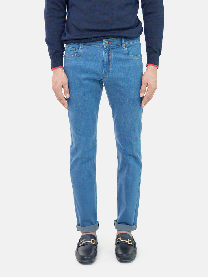 Slim Fit Medium Blue Jeans Brumano Pakistan