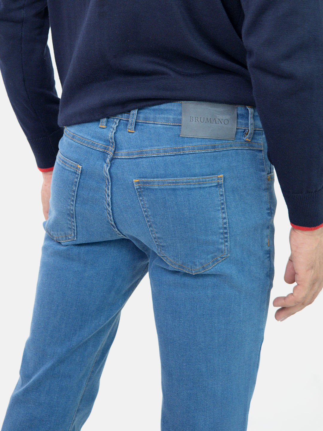 Slim Fit Medium Blue Jeans Brumano Pakistan