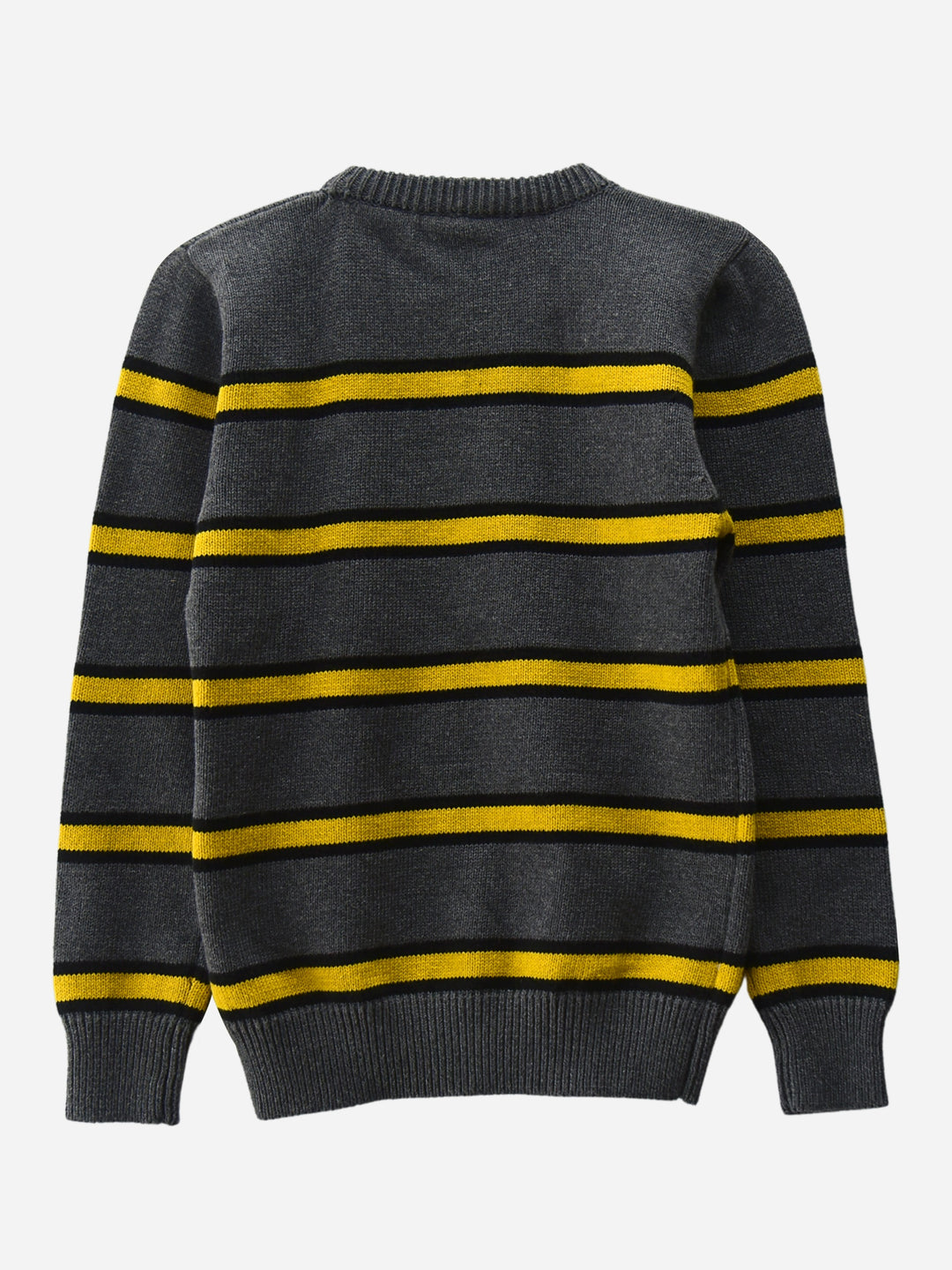 Steel Grey & Yellow Striped Casual Jumper Brumano Pakistan