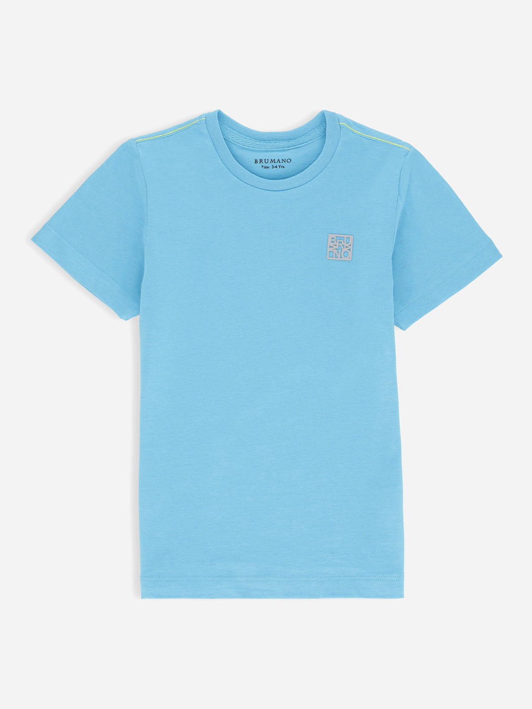 Turquoise basic crew neck casual t shirt brumano pakistan