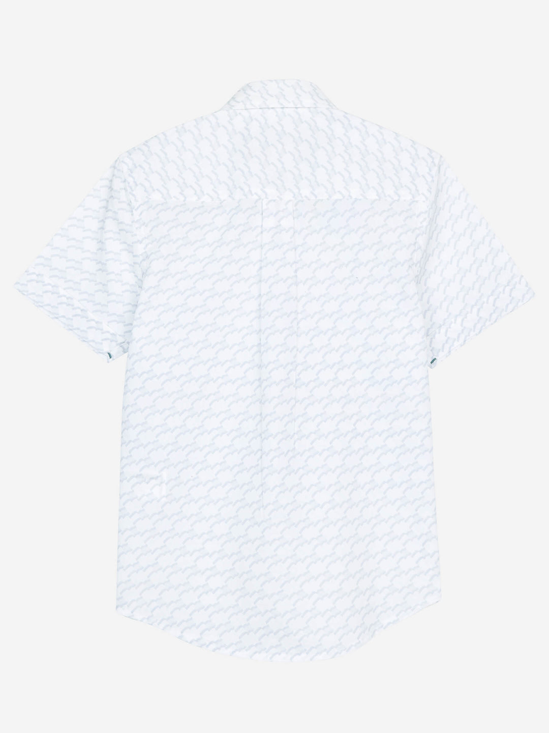White & Blue Printed Short Sleeve Casual Shirt Brumano Pakistan