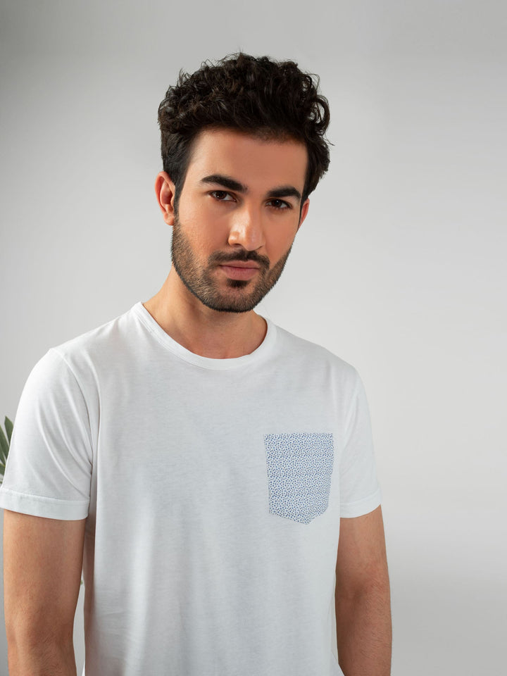 White Crew Neck T-Shirt Brumano Pakistan