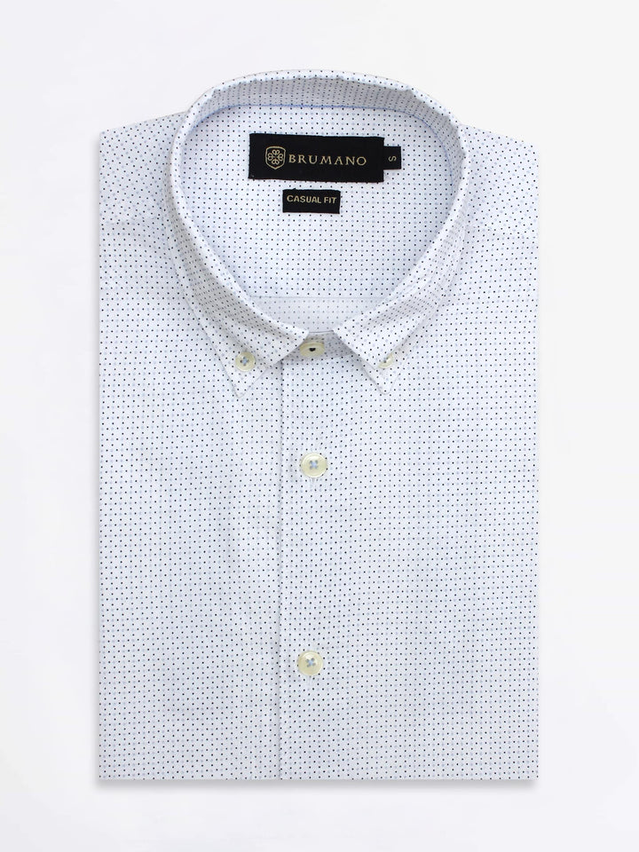 White Micro Printed Shirt Brumano Pakistan