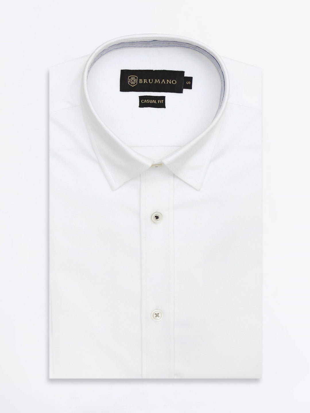 White Oxford Shirt With Blue Elbow Patch