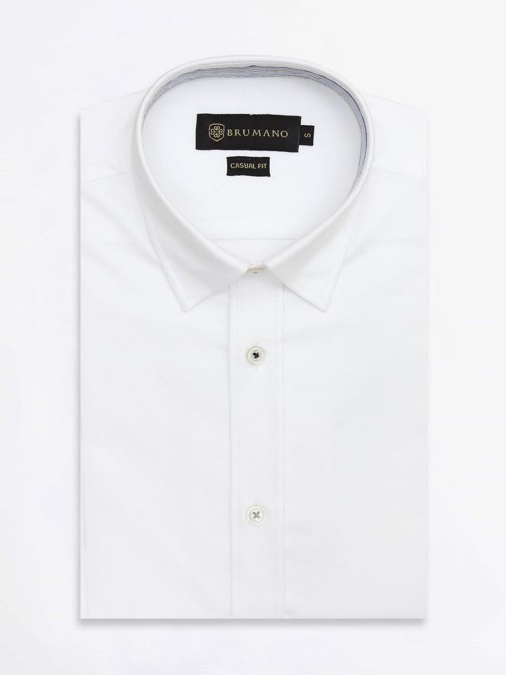 White Oxford Shirt With Blue Elbow Patch