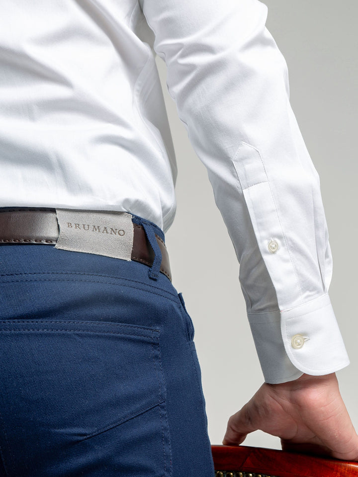 White Twill Formal Shirt Brumano Pakistan