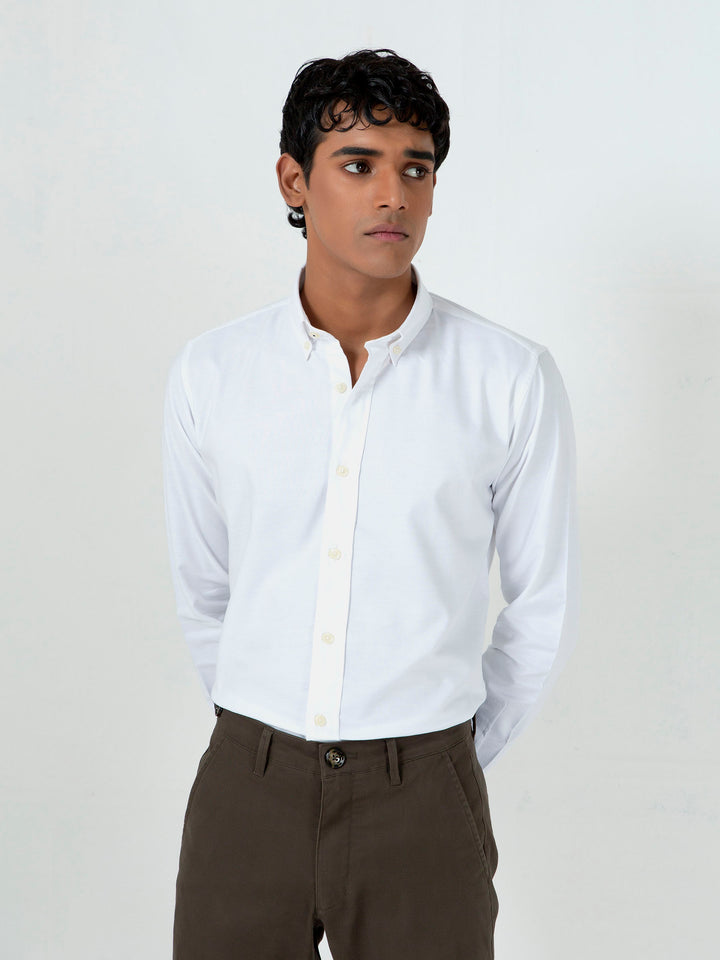 White Oxford Button Down Shirt Brumano Pakistan