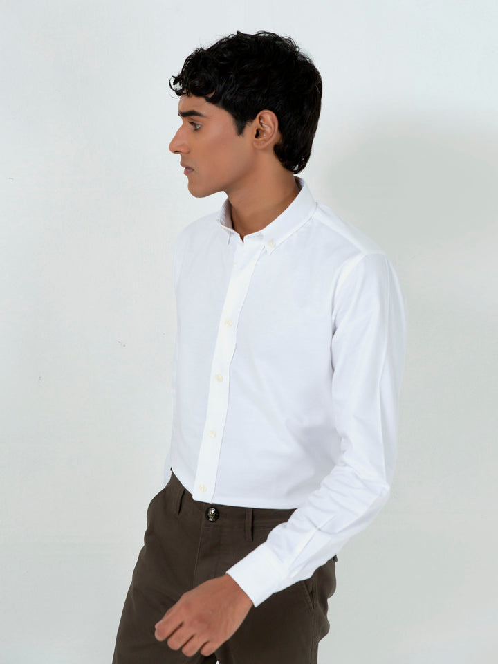 White Oxford Button Down Shirt Brumano Pakistan