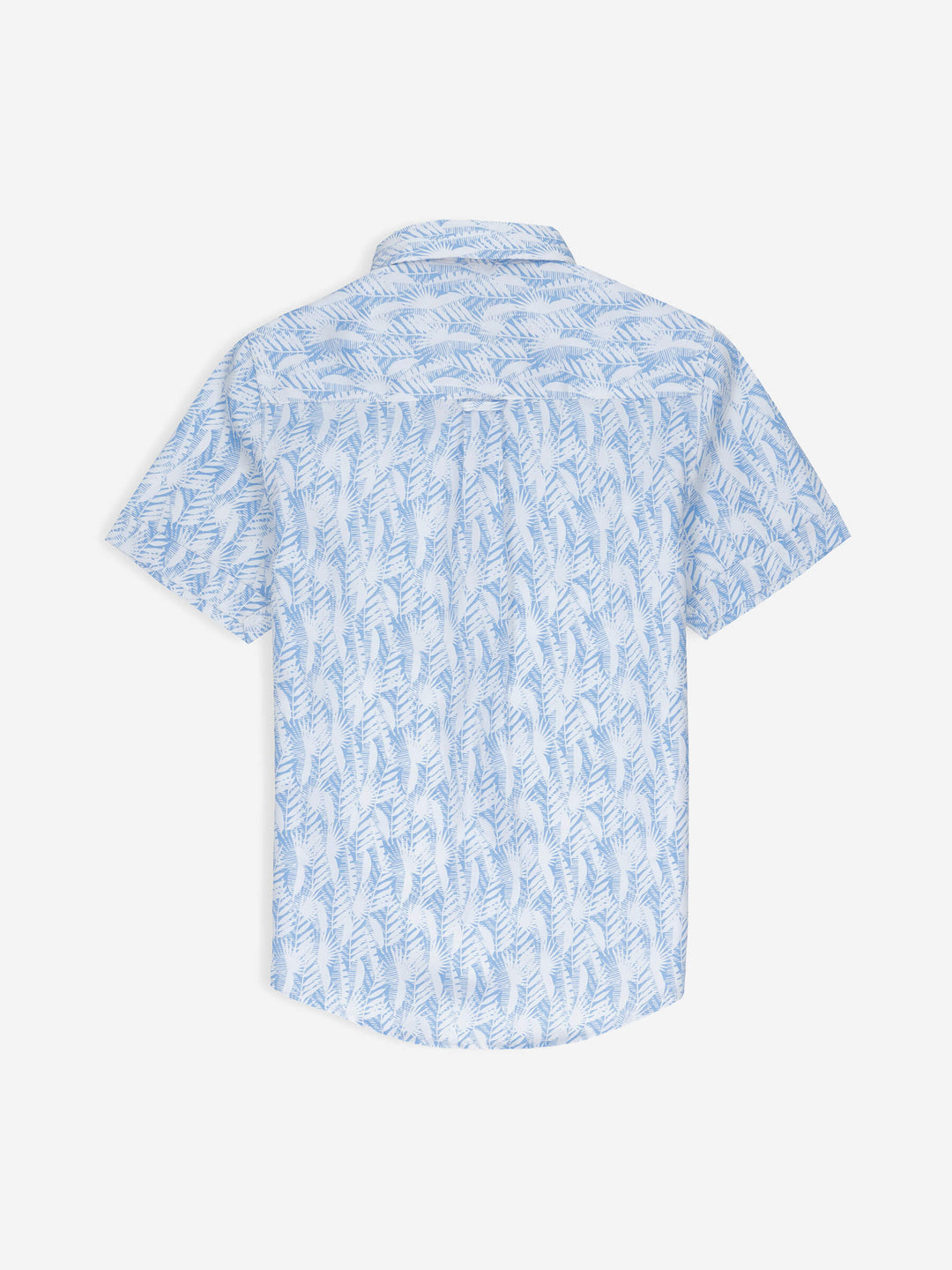 White & Blue Floral Printed Short Sleeve Casual Shirt Brumano Pakistan