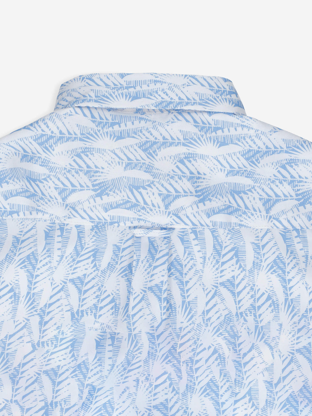 White & Blue Floral Printed Short Sleeve Casual Shirt Brumano Pakistan