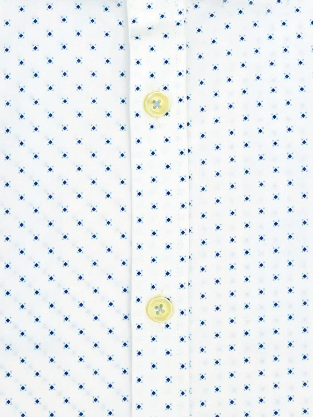 White & Blue Printed Formal Shirt Brumano Pakistan