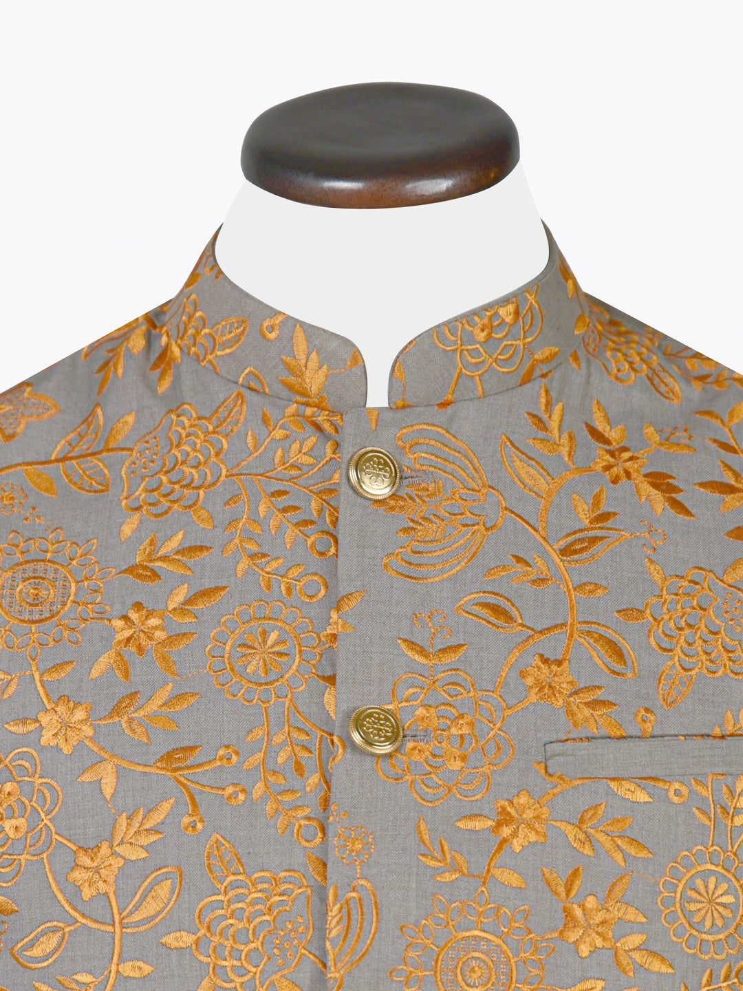 Yellow Embroidered Sartoria Waistcoat Brumano Pakistan