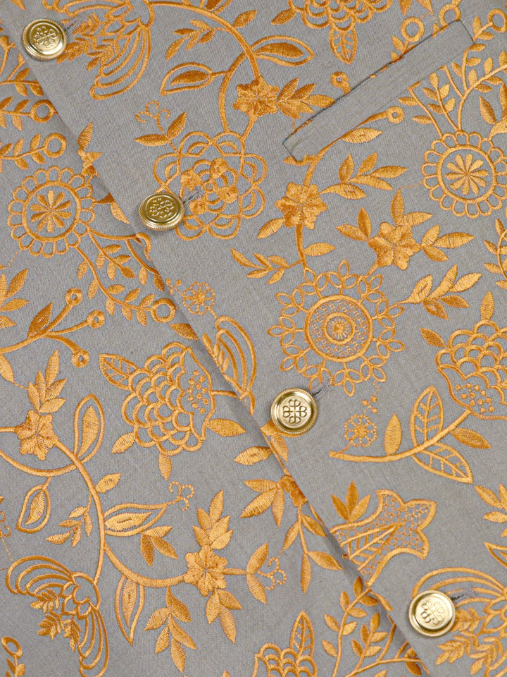 Yellow Embroidered Sartoria Waistcoat Brumano Pakistan