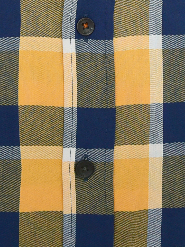 Yellow Flannel Checkered Shirt Brumano Pakistan