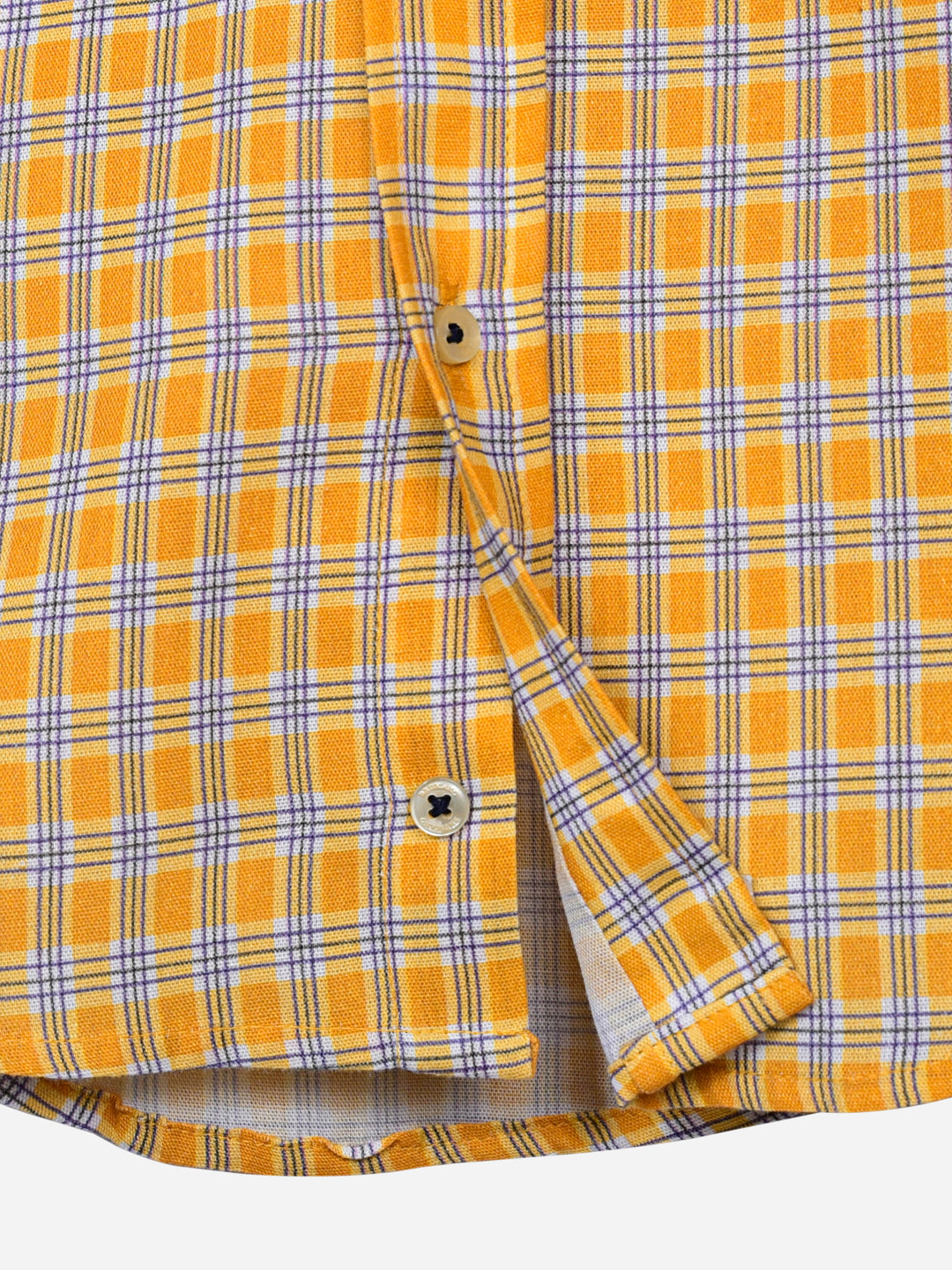 Yellow Gingham Checkered Casual Shirt Brumano Pakistan